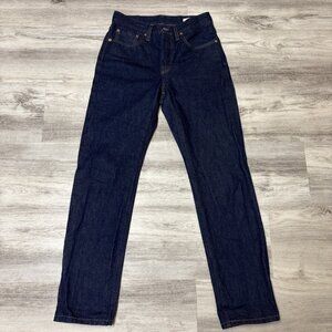 Levis 501 Selvedge Denim Jeans Mens 27x32 Big E Raw Blue Straight Button Fly